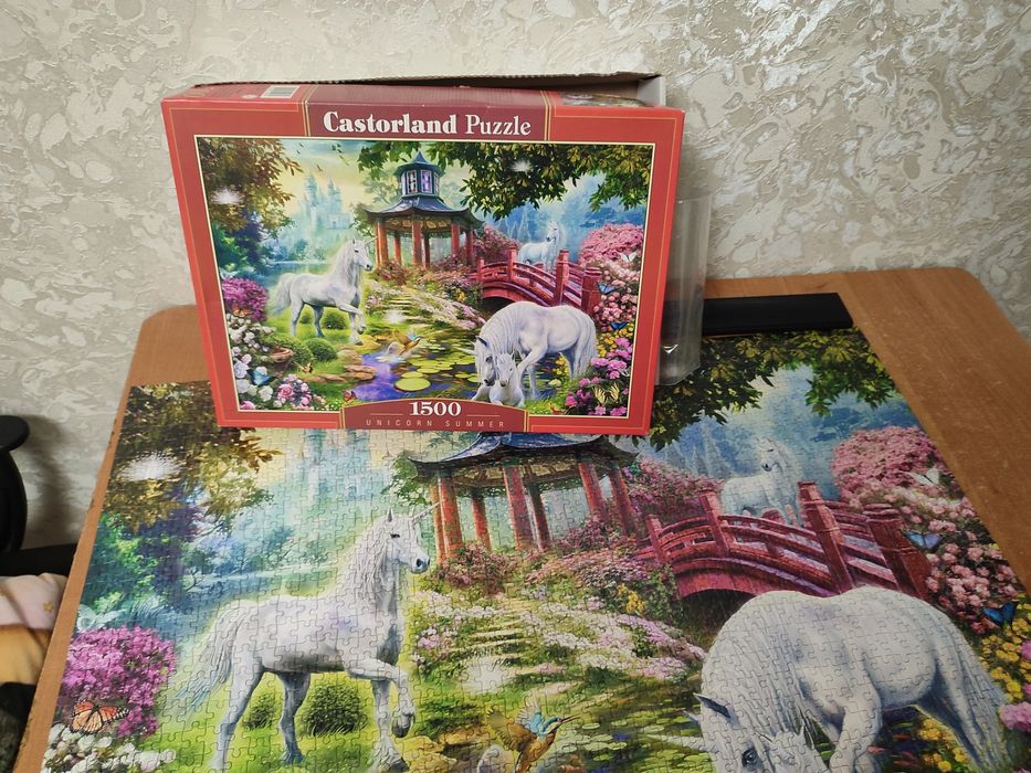 Пазли 1500 шт кіт, коні.