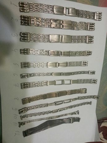 Советский серебряный браслет для часов ЛФЮ 875 проба