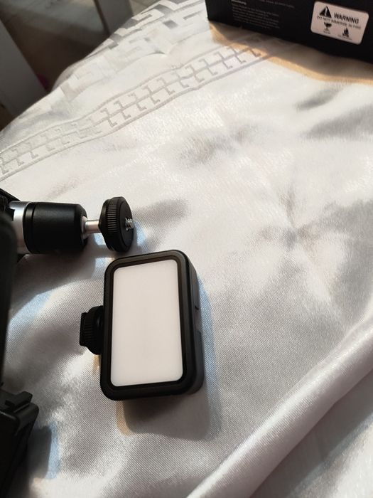 MAXCAM Dwukolorowa Lampa Wideo Statyw Klips Do Telefonu LED