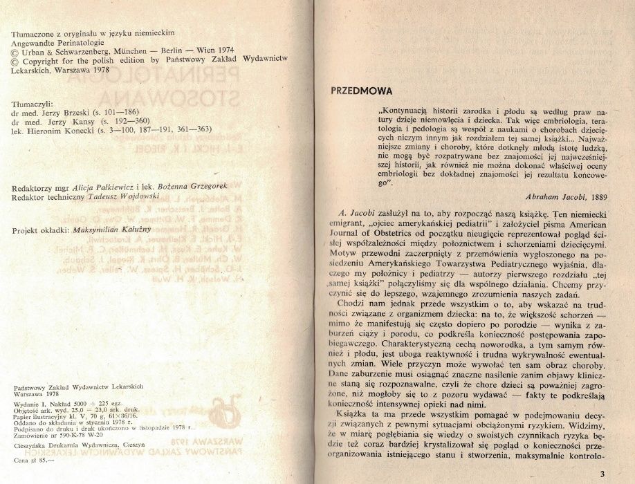 Perinatologia stosowana Ernst-Joachim Hicki Klaus Riegel PZWL 1978