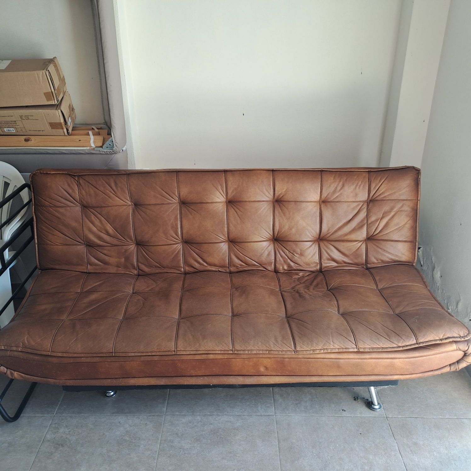 Sofa-cama castanho
