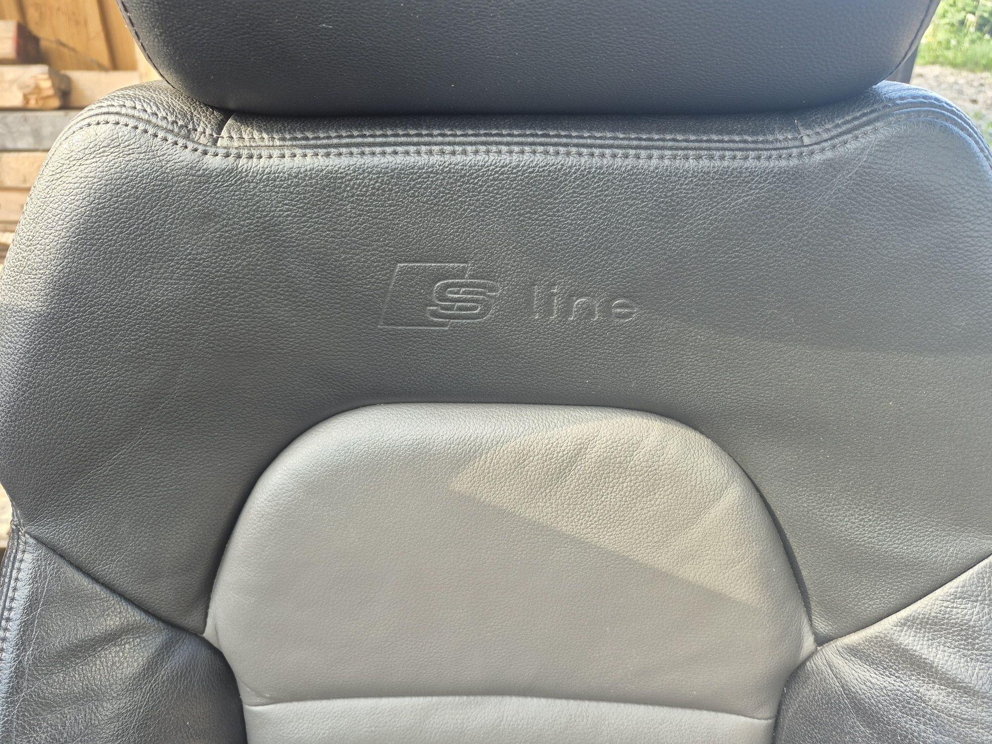 fotele skóra audi a4 b7 b6 monitorki w zaglowkach