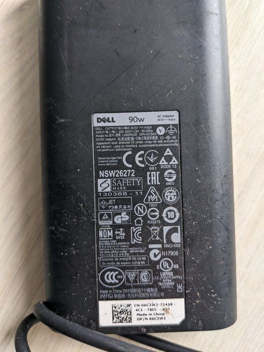 Блок живлення Dell 90w 19.5v 4.62A 7.4x5mm оригінал