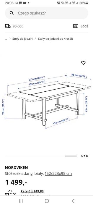 Stół rozkładany Ikea czarny