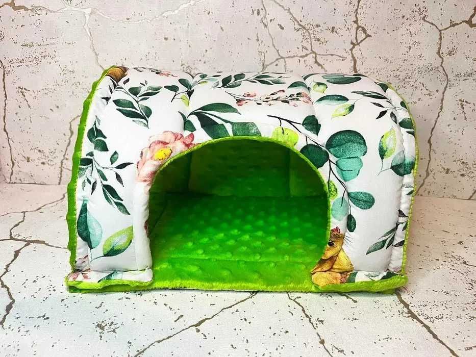 Domek, norka z zielonym dla gryzonia do klatki
