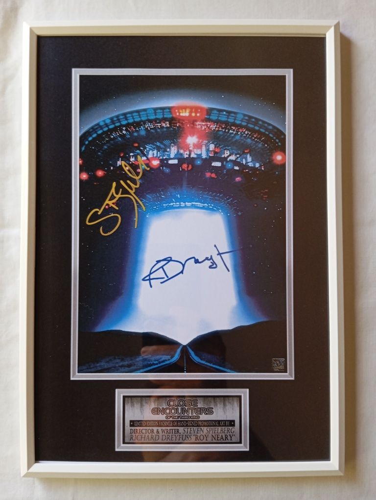 Moldura Filme Close Encounters of the Third Kind com Autógrafos (A4)