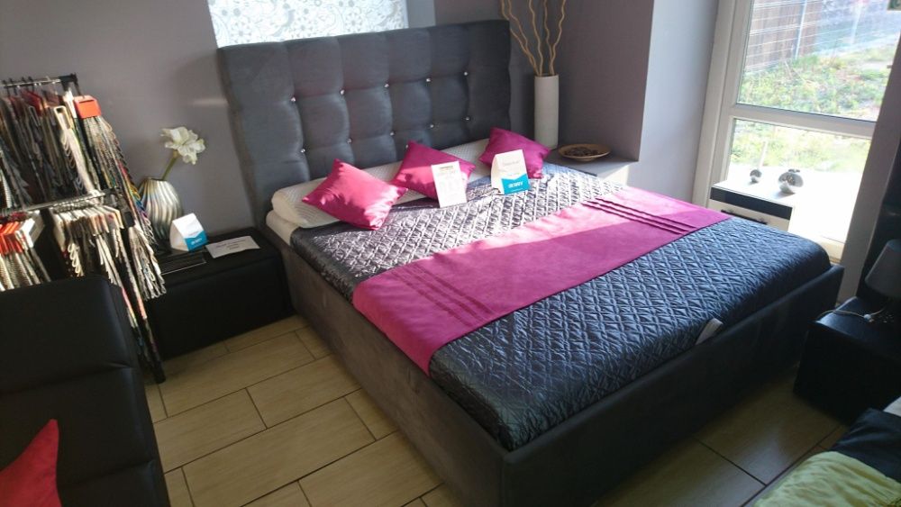 HIT !! Model łóżka Grey 160 x 200 z materacem i stelażem !!!