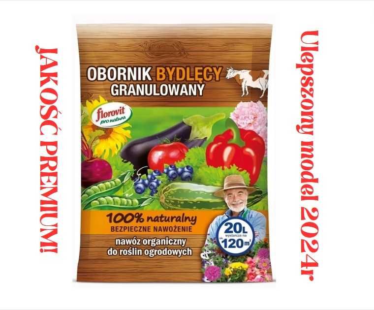 Nawóz wieloskładnikowy Obornik Bydlęcy 20L Ulepszony skład2024 wydajny