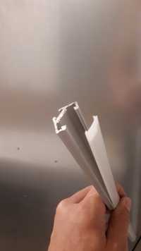 Profil C aluminiowy NAROŻNY BIAŁY z KLOSZEM 55cm.