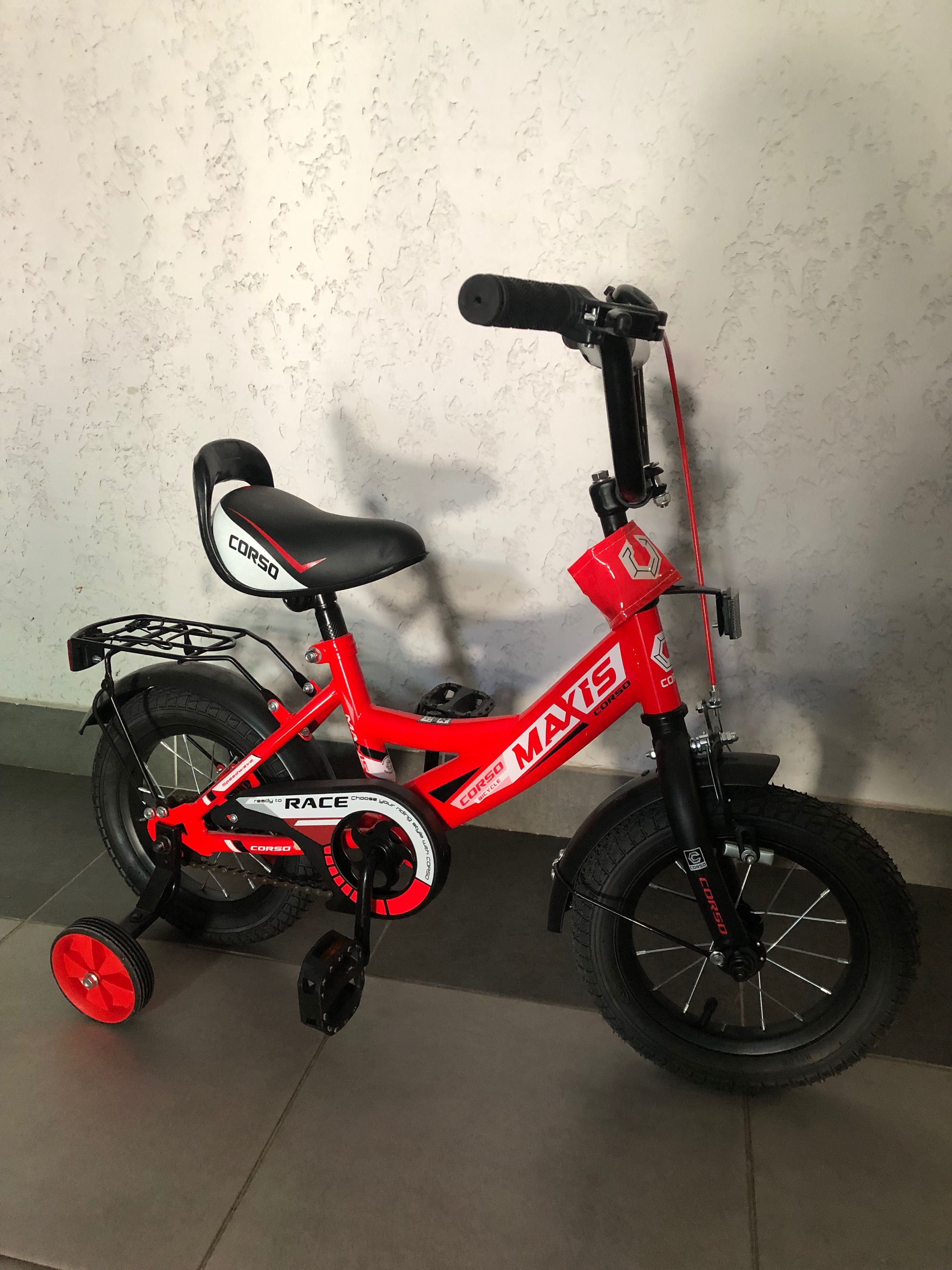 Дитячий велосипед CORSO MAXIS 12" додатковими колесами