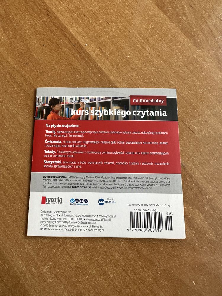 Płyta CD - kurs szybkiego czytania