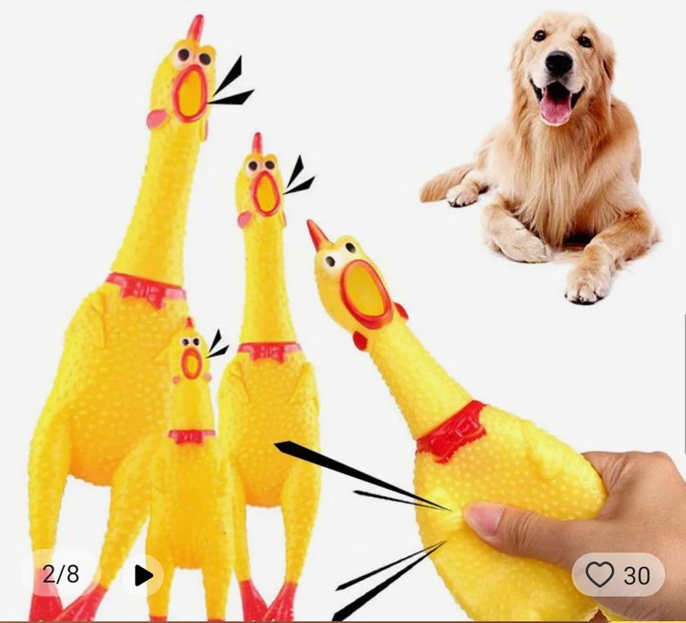 Игрушка для собак-кричащий петух 33см