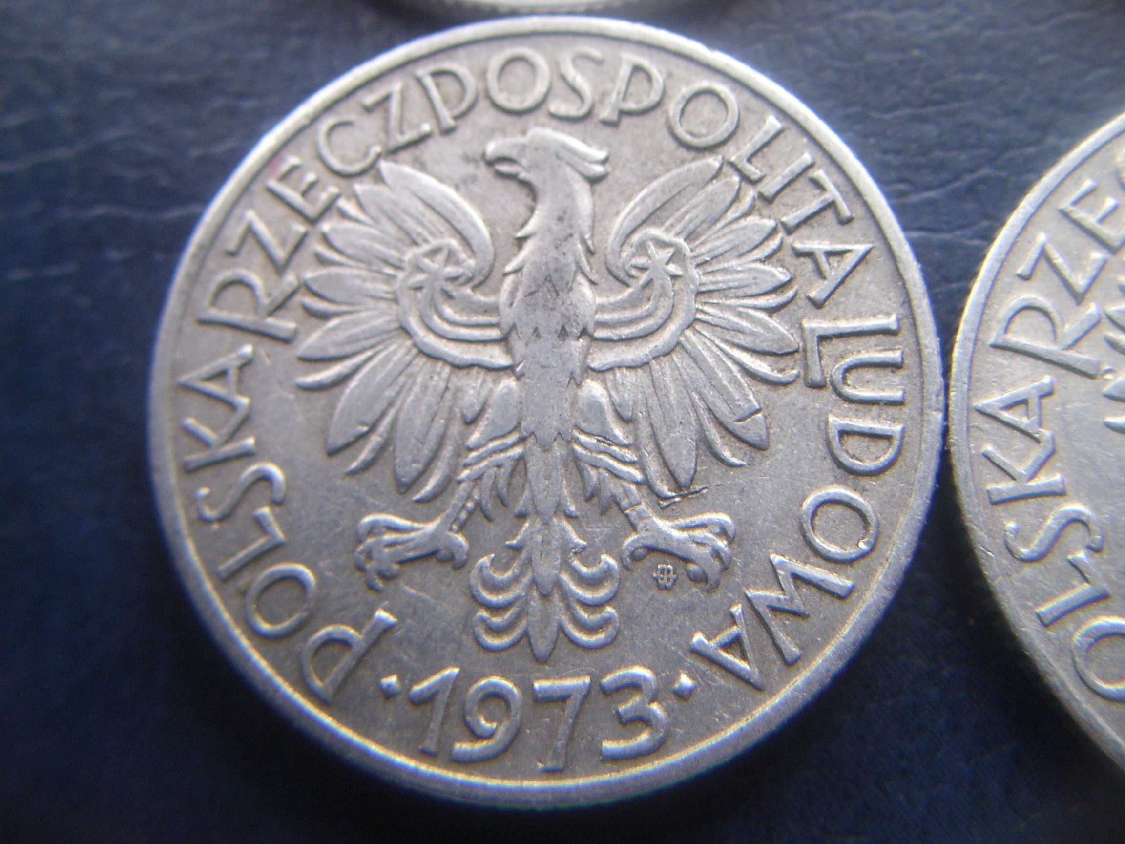 Stare monety 5 złotych Rybak 1959 , 1960 , 1973 ,, 1974 PRL zestaw