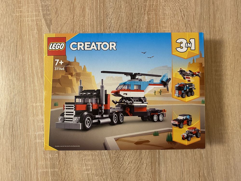 Lego Creator Ciężarówka z platformą i helikopterem 31146 Okazja