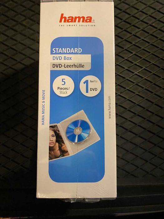 Pack de 5 Caixas Vazias DVD HAMA