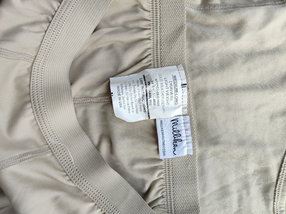 ECWCS Gen III Level 1 2 Polartec термобілизна США 1 2  шар комплект