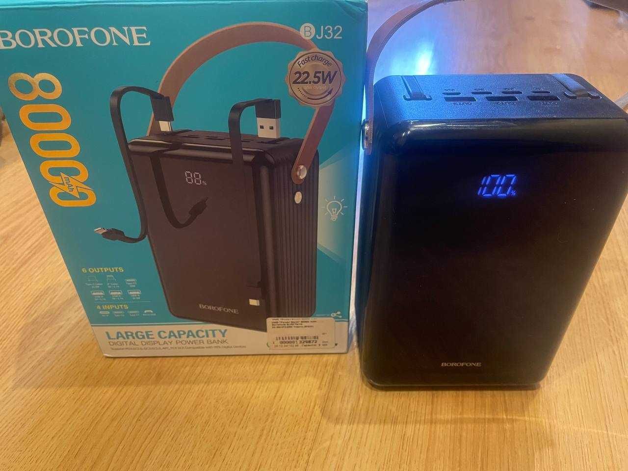 повербанк з кабелем Type-C/Lightning 80000mAh |PD/QC|