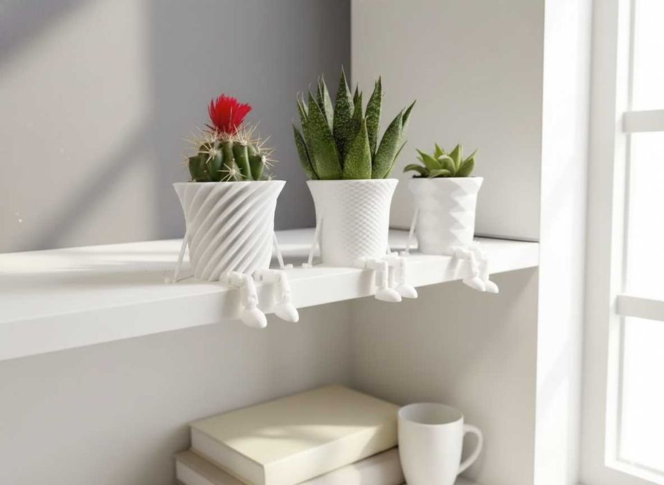 Urocze Doniczki "Siedzące Ludziki" na Rośliny