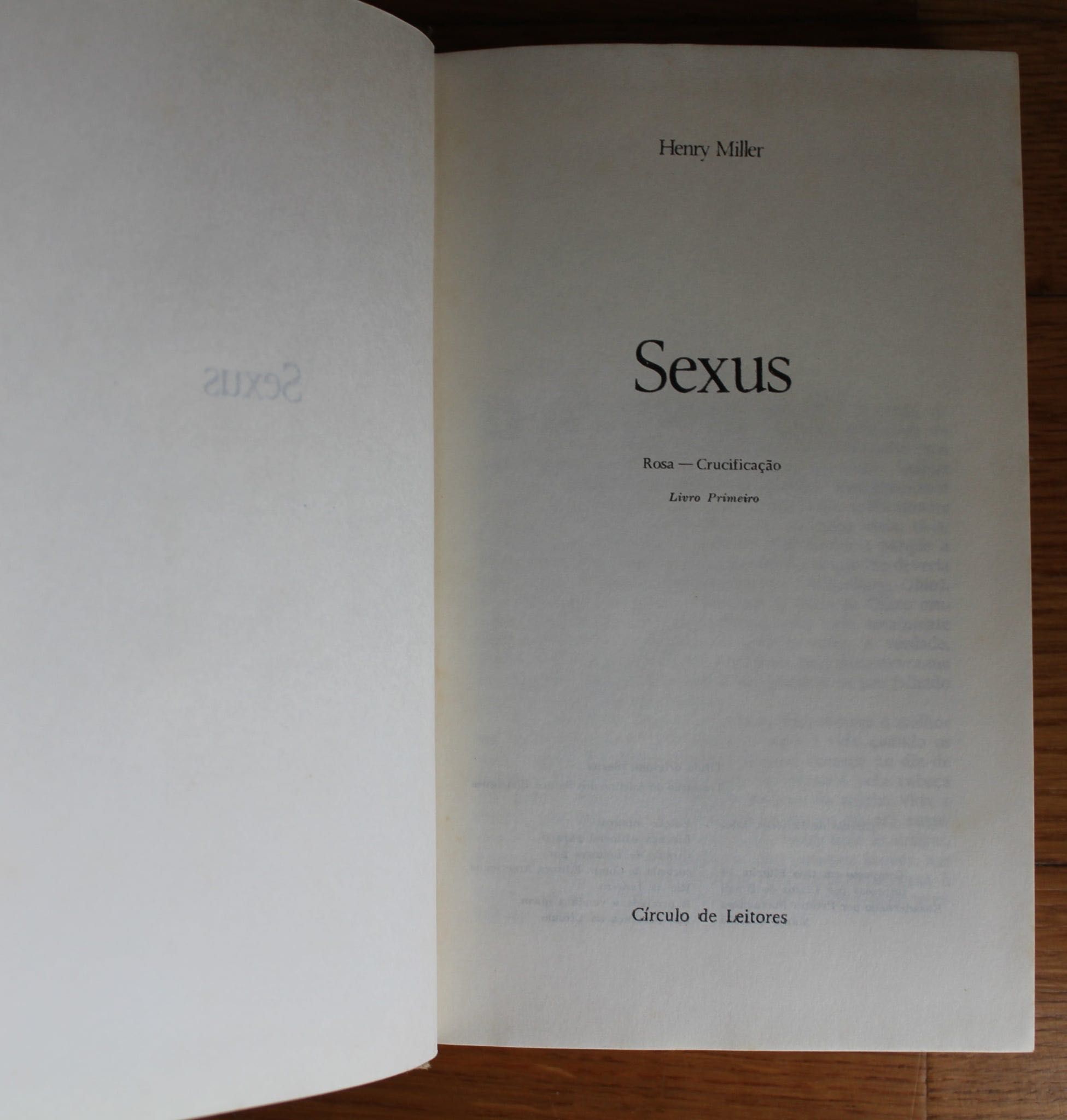 Livro "Sexus", de Henry Miller