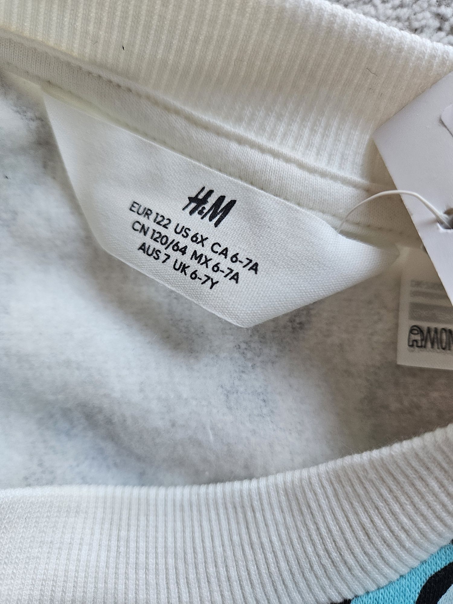 H&M 122 zestaw komplet dresowy bluza joggersy astronauci kosmici ufo