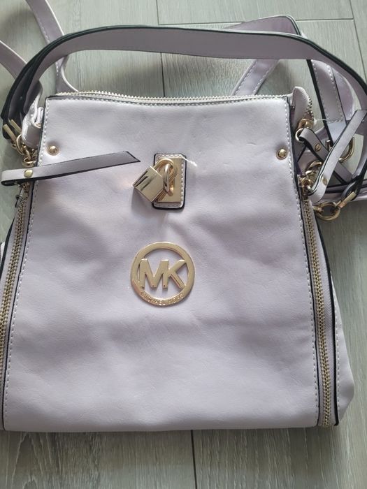 Torebka MK Kors logo, liliowa bdb