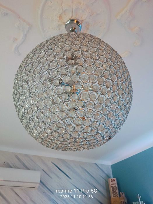 żyrandol kula krysztal