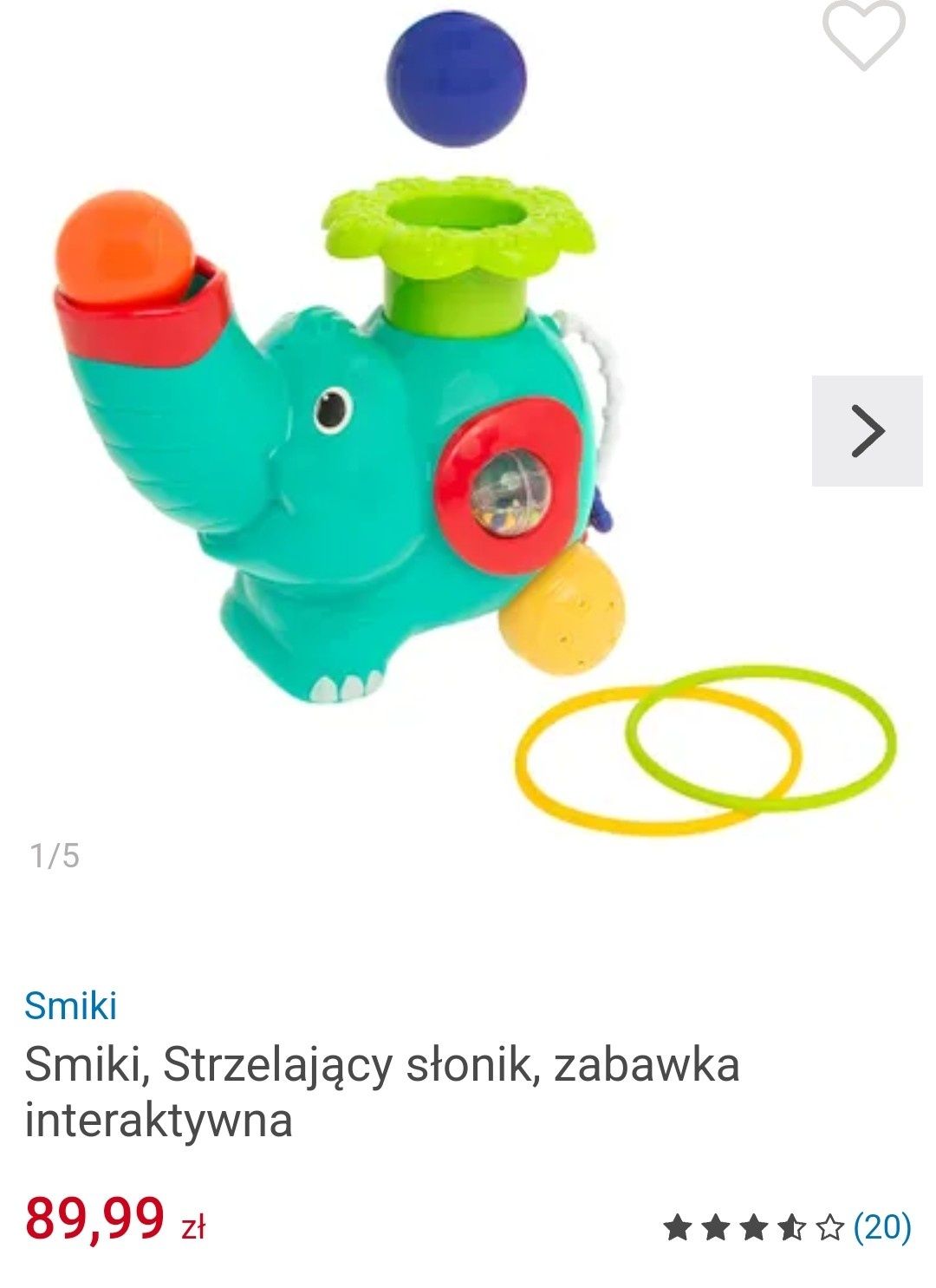 Strzelający słonik Smiki