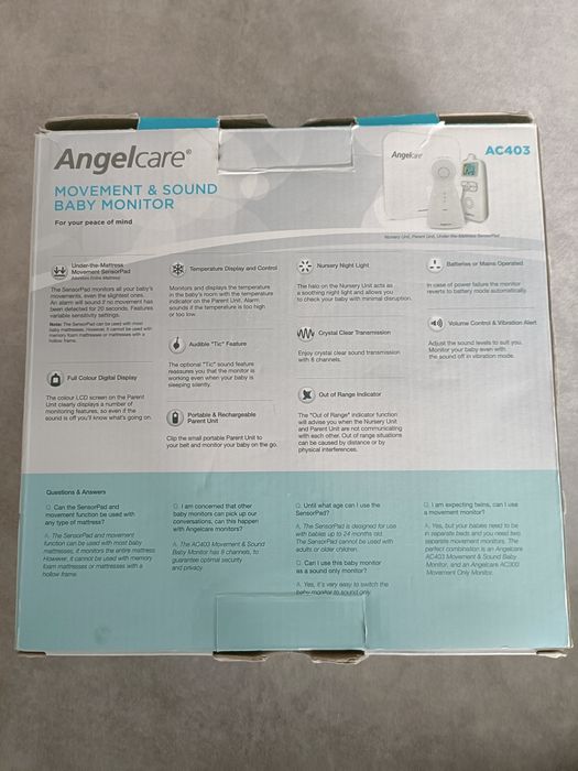 Monitor oddechu Angelcare AC403 niania elektroniczna