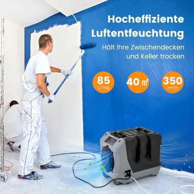 Costway Komercyjny osuszacz powietrza z wbudowaną pompą