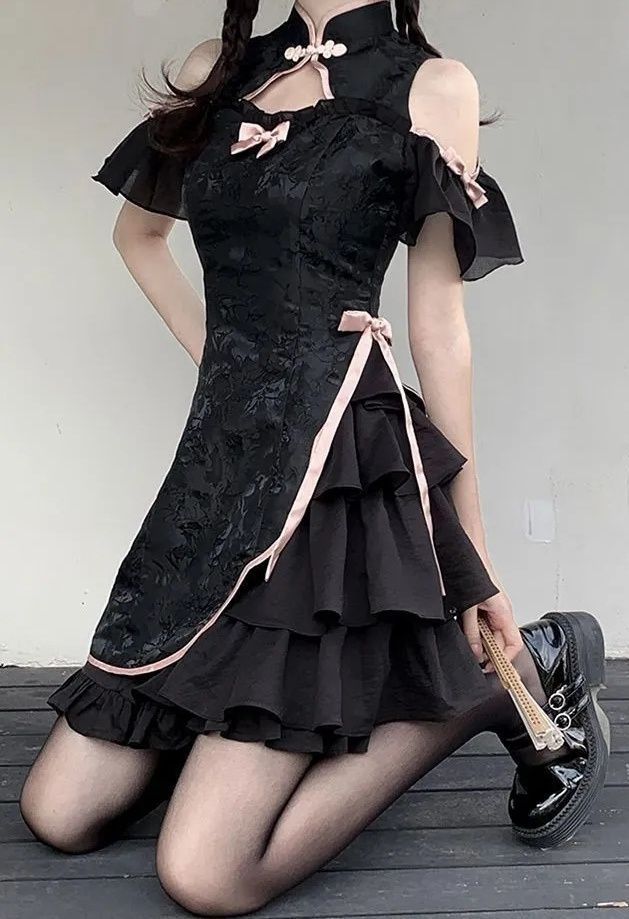 Piękna, japońska sukienka Lolita Harajuku Retro. Rozmiar S.