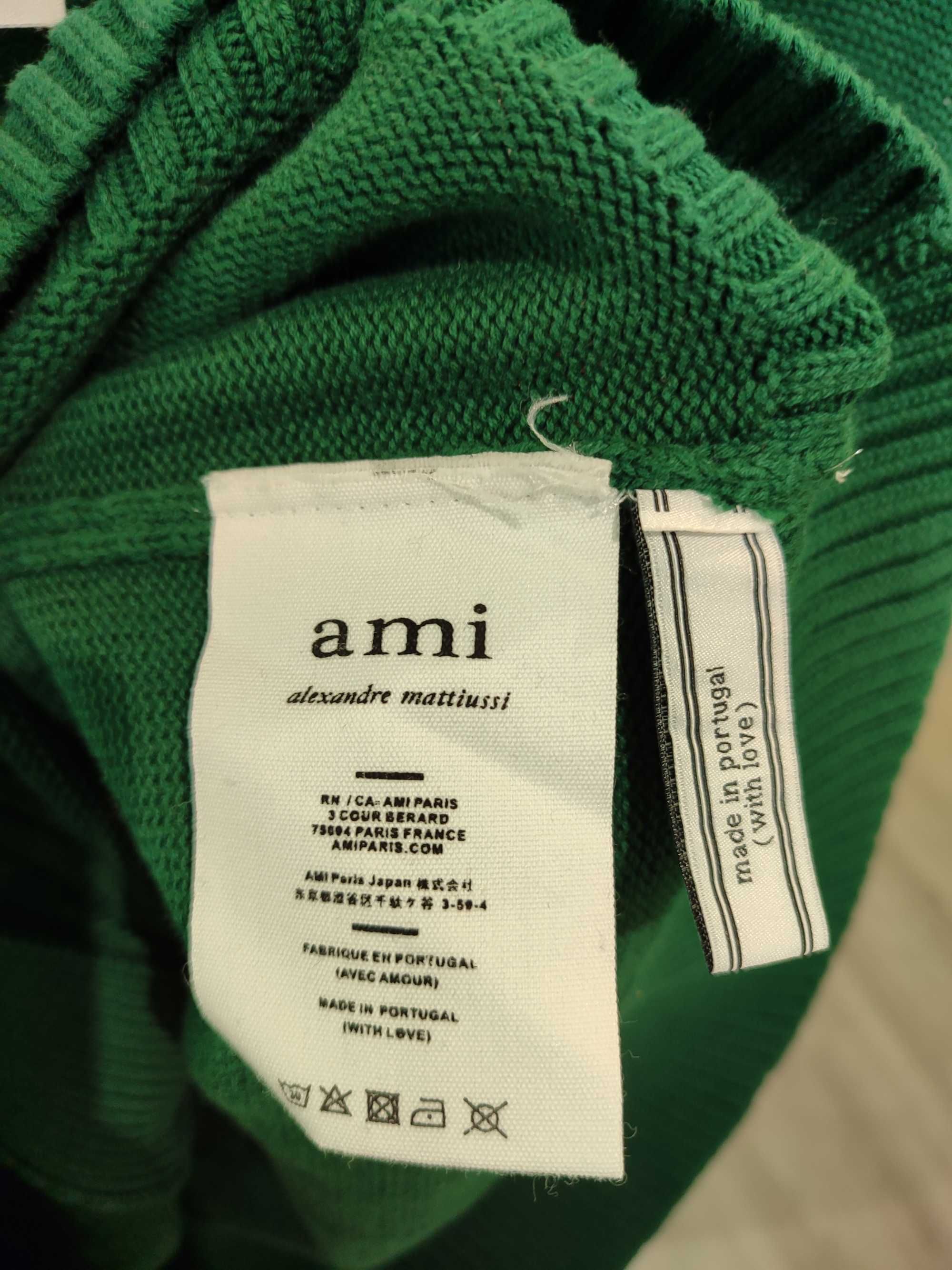 Кардиган AMI Paris Ami de Coeur Cardigan Green