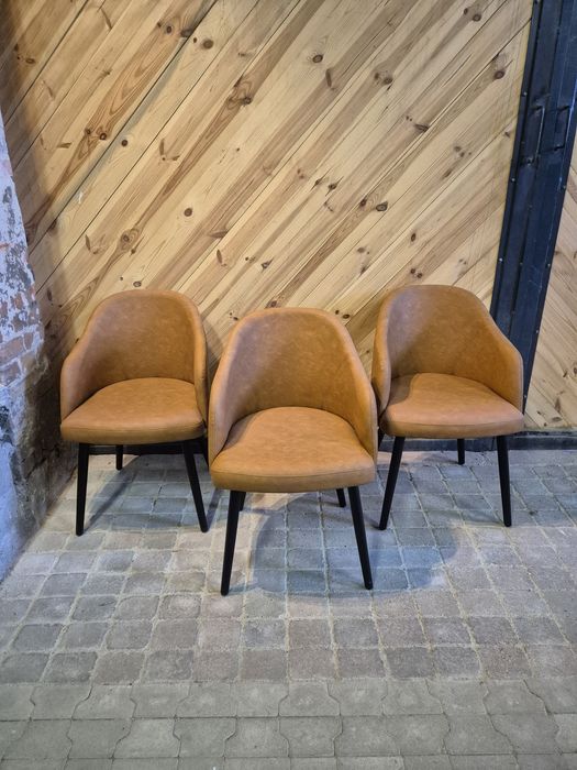 3x Fotel skórzany nowoczesny loftowy FAMEG | Biuro | Salon | Kawiarnia