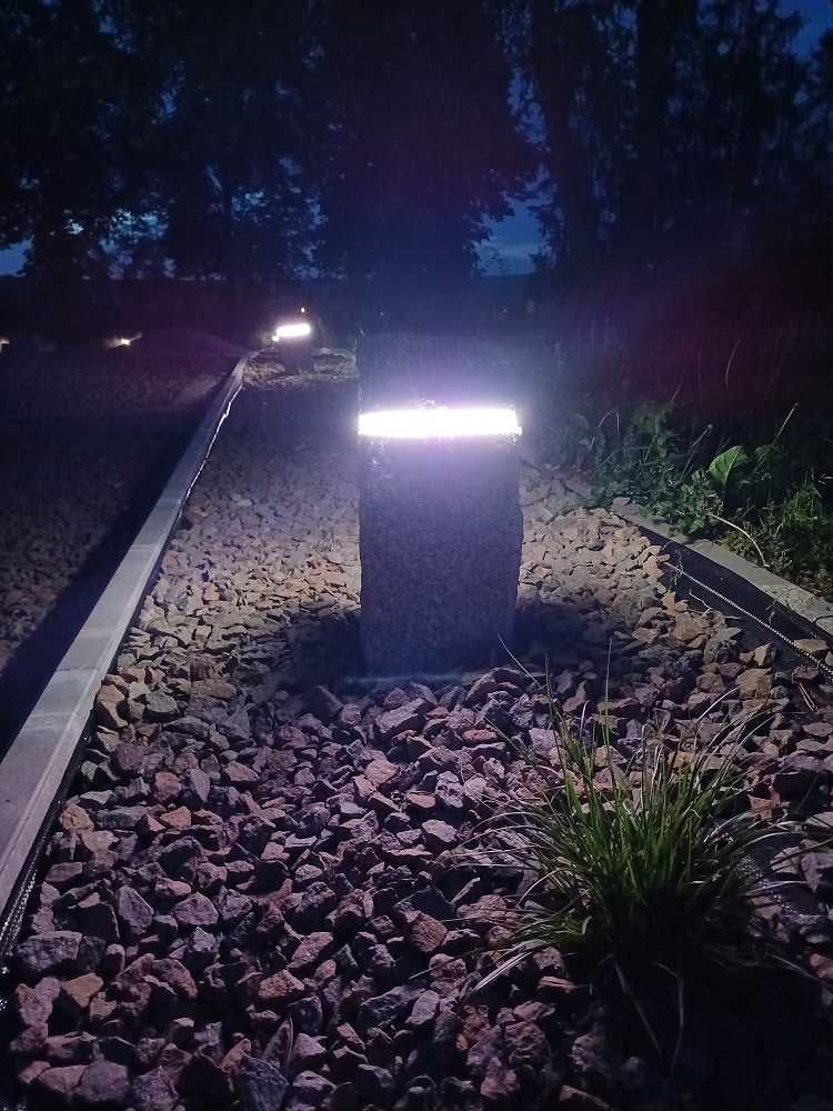 Granitowa Lampa Ogrodowa LED 12/24/230V