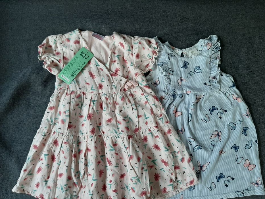 2 szt. Sukienki wiosenne letnie 92 stan idealny H&m Pepco