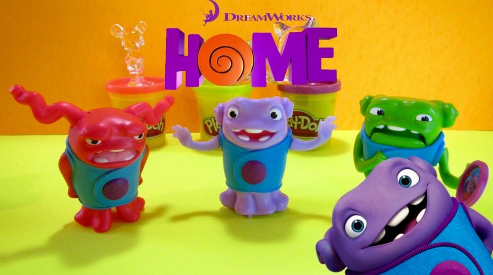 Conjunto 4 Figuras brindes Happy Meal McDonald's 2015 Home