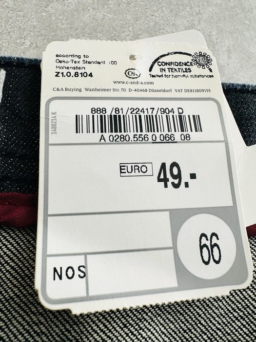 Nowe z metką Jeansy C&A 5XL - męskie granatowe spodnie