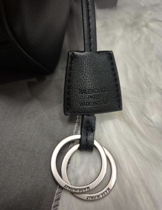 Сумка чорна шкіра 27×20см