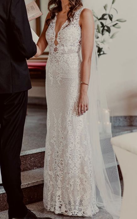 Suknia ślubna dopasowana rybka/syrenka XS/S