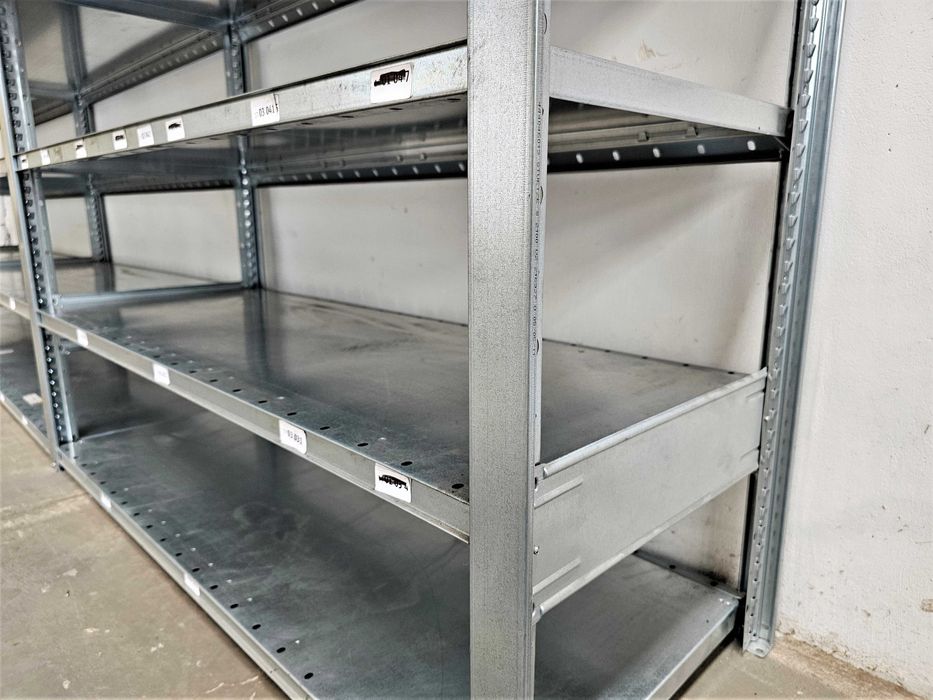 Regał Magazynowy 60x250x393/21p Metalowy Ocynk Garaż Warsztat Piwnica