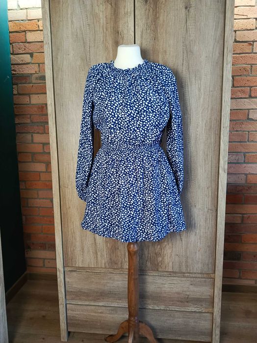 Sukienka Boden granatowa w groszki elegancka wiskoza rozmiar 164 13