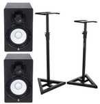 Colunas Yamaha HS 7 com suportes