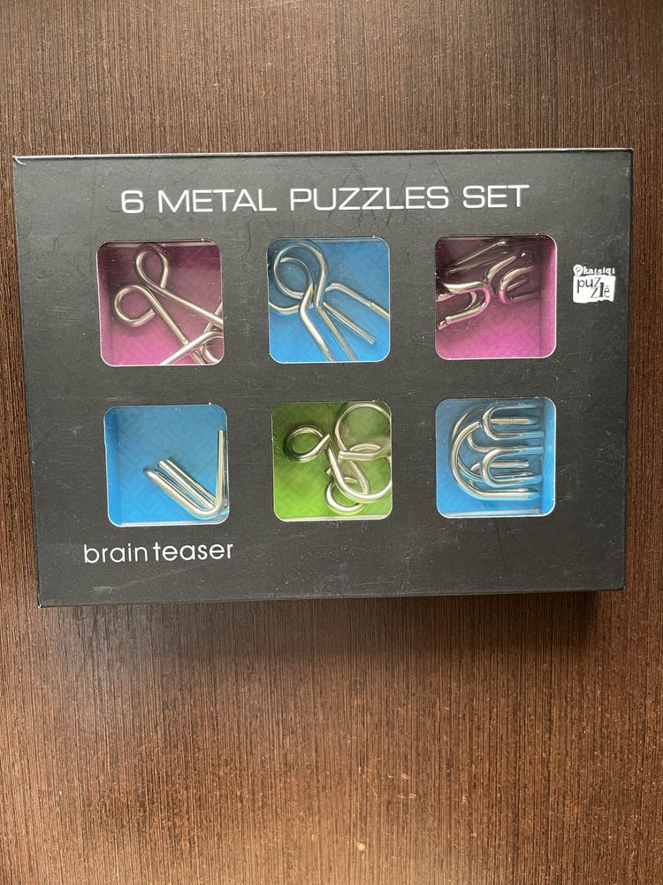 набір металевих головоломок 6 штук Kaisiqi 6 Metal Puzzles Set