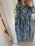 Reserved długa maxi sukienka w stylu Boho kwiaty wzory oversize L