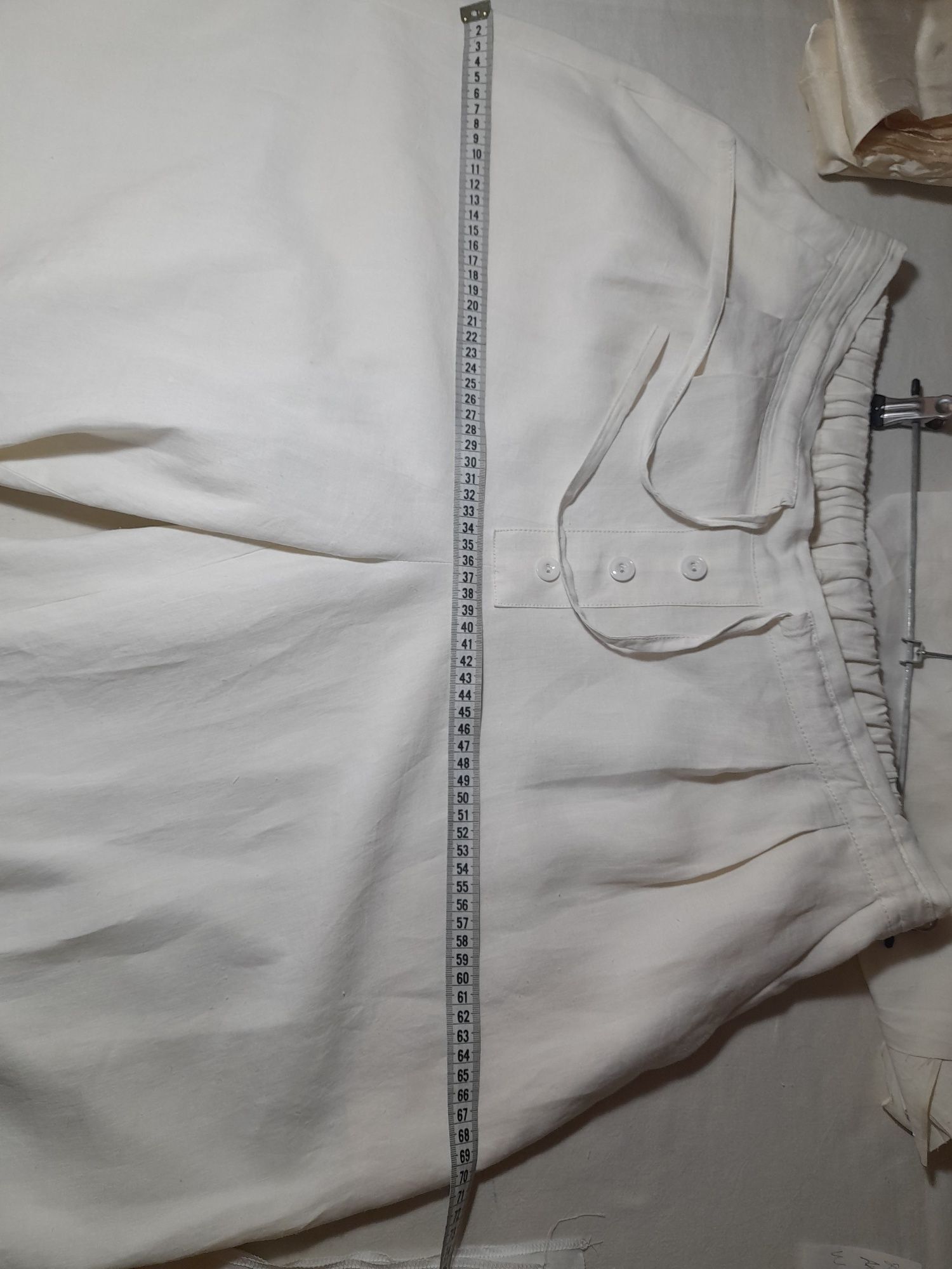 Лен. Брюки палаццо. р.4xl
