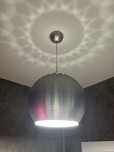 Lampa srebrna kula sufitowa