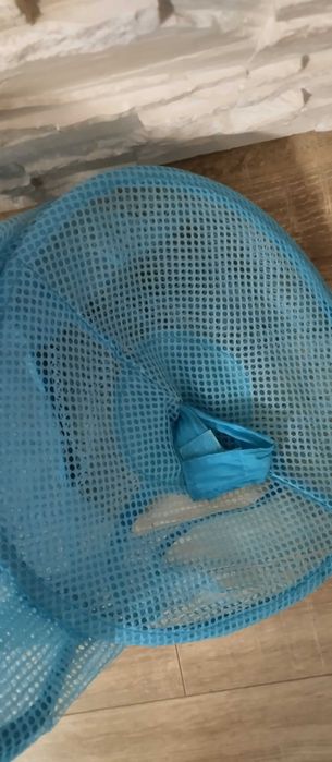 Organizer wiszący kosz na zabawki niebieski