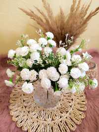 Bukiet sztuczne kwiaty biel