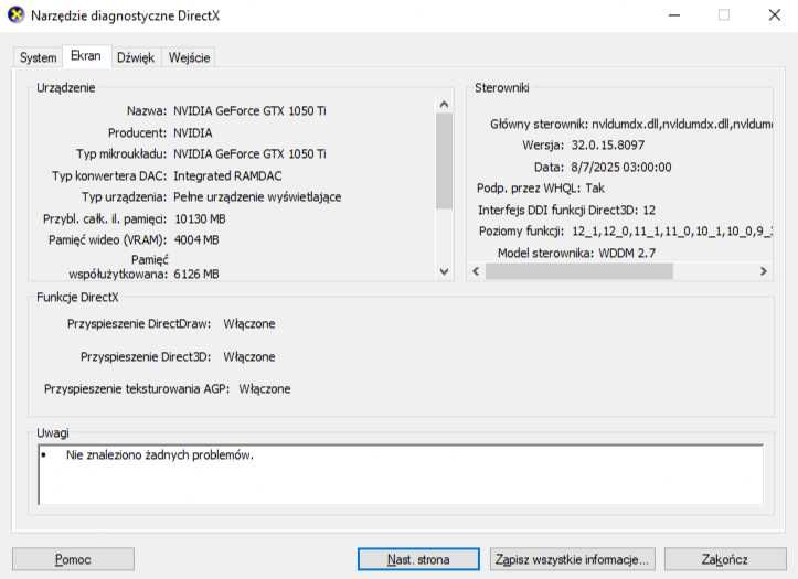 Komputer i5-7400 / GTX 1050 Ti / 12GB RAM / SSD NVMe 1TB