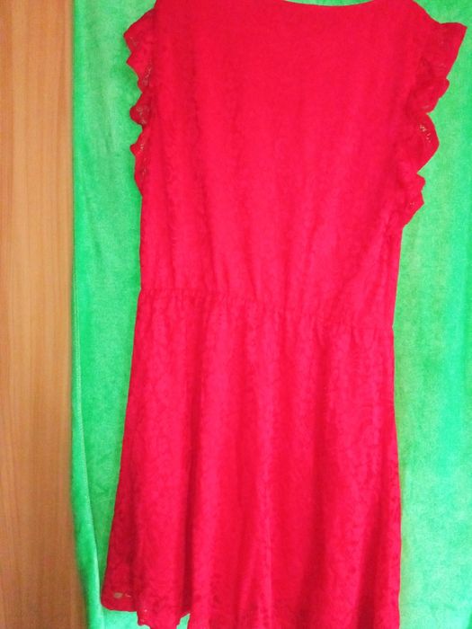 Czerwona podwójna sukienka