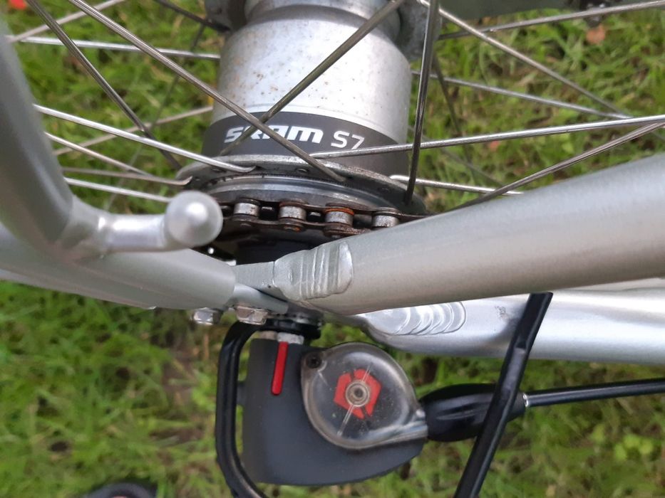 DUŻY Rower Męski City Star 7 bieg Aluminiowy Amortyzowany koło 28